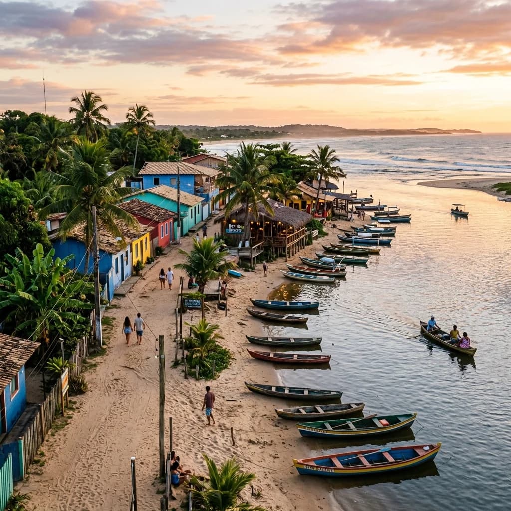 Conheça Caraíva de canoa: a vila de ruas de areia onde não entra carro