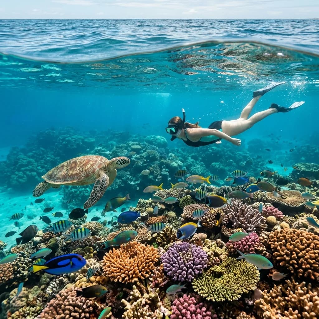 Snorkel guiado nas piscinas naturais do Parque Marinho Recife de Fora